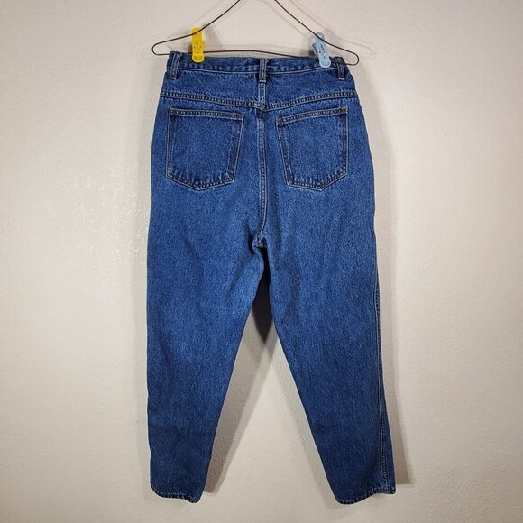 VTG Forenza Womens Jeans Size 12 High-Waisted Mom Jeans Classic Blue Denim Pleat - Picture 2 of 9